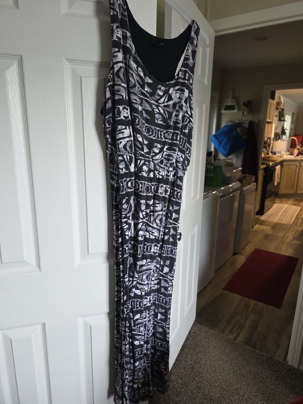 Black and White Patterned Maxi Dress